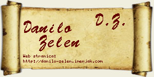 Danilo Zelen vizit kartica
